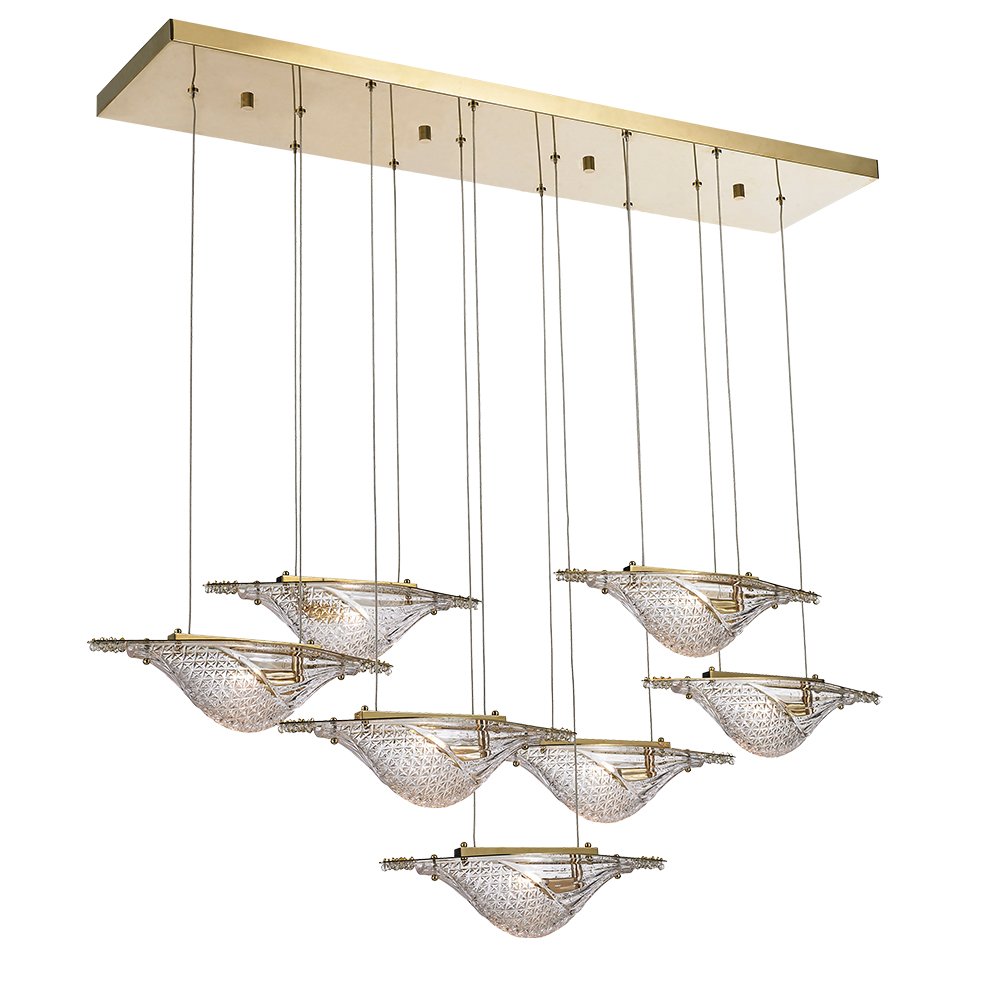 Modern style decoration, hotel lobby lighting, LED lighting, long line lights, villa stairs, luxurious crystal chandelier