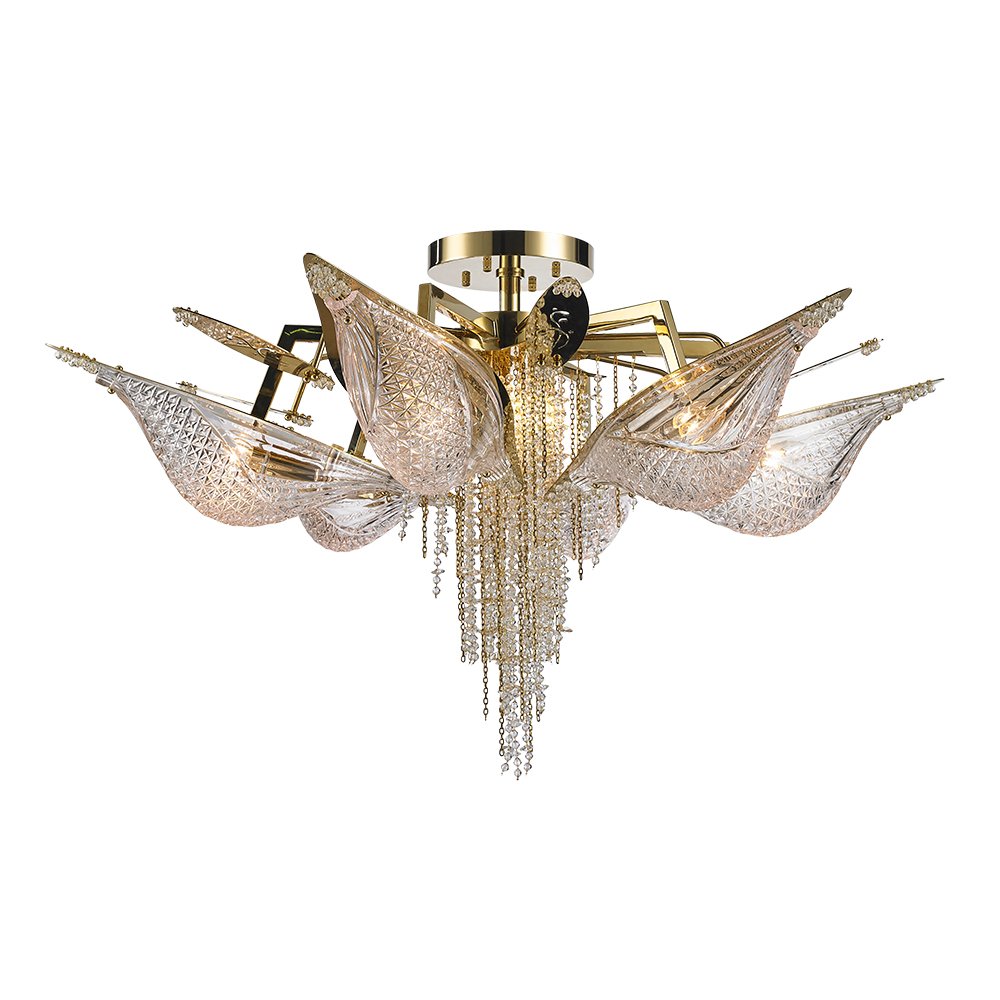 Modern style decoration, hotel lobby lighting, LED lighting, long line lights, villa stairs, luxurious crystal chandelier