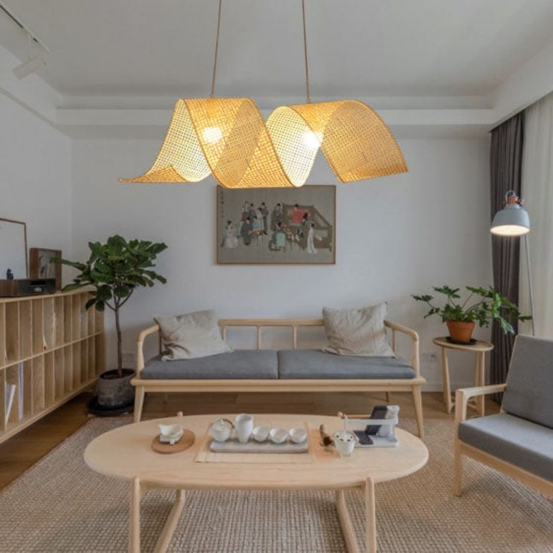 Handmade Bamboo Shade Chandelier Lighting Natural Hotel Island Resort Restaurant Bar Home Decor Bamboo Pendant Ceiling Lights