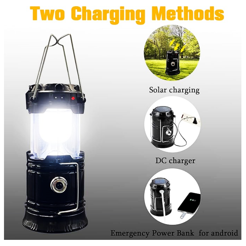 Outdoor Portable Solar Charging Plastic Telescopic USB Rechargeable Solar Folding Led Camping Lantern Light