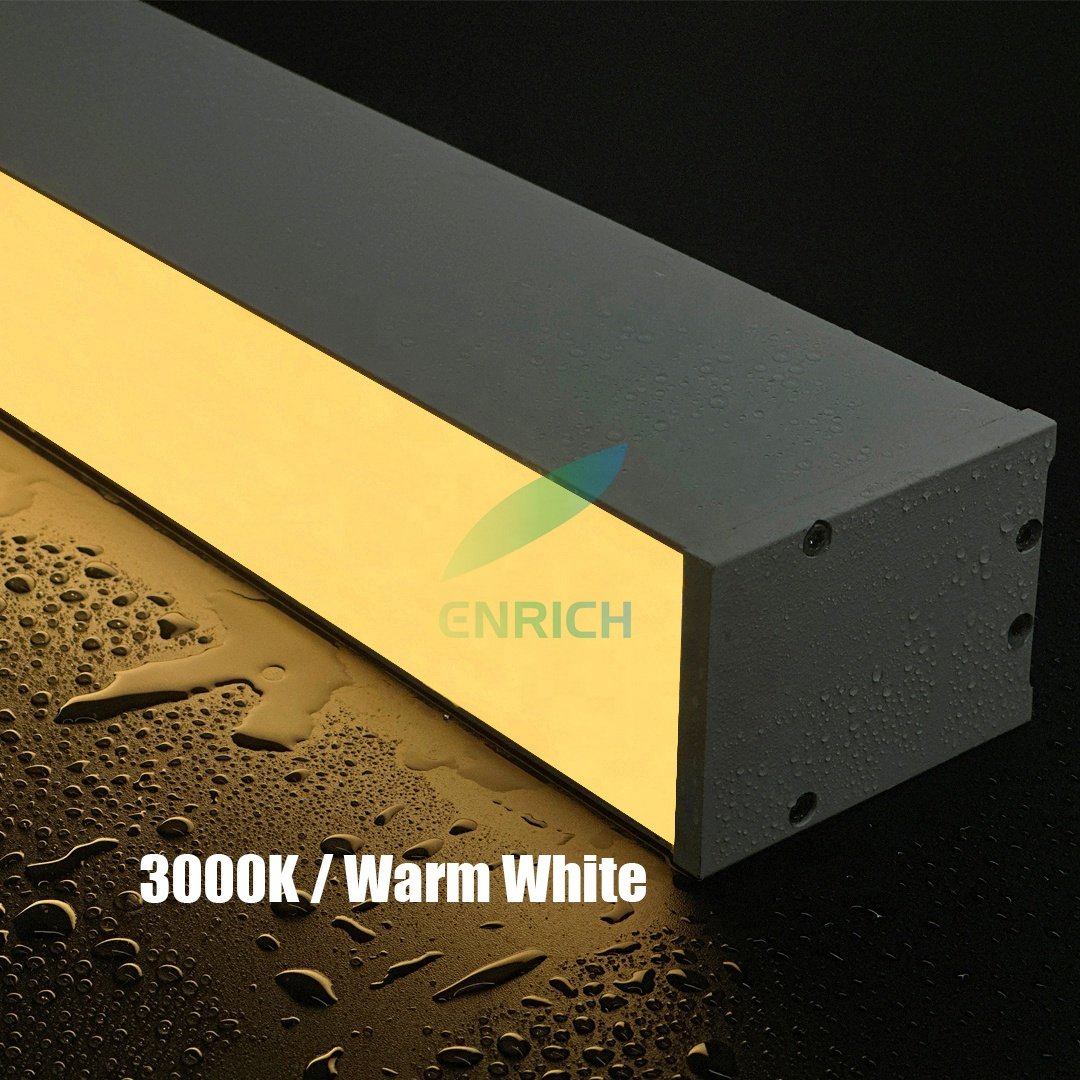 Waterproof IP67 LED Linear Chandelier Pendant Light Aluminum Housing 20W 40W 60W 80W 4000K LED Hanging Lamp