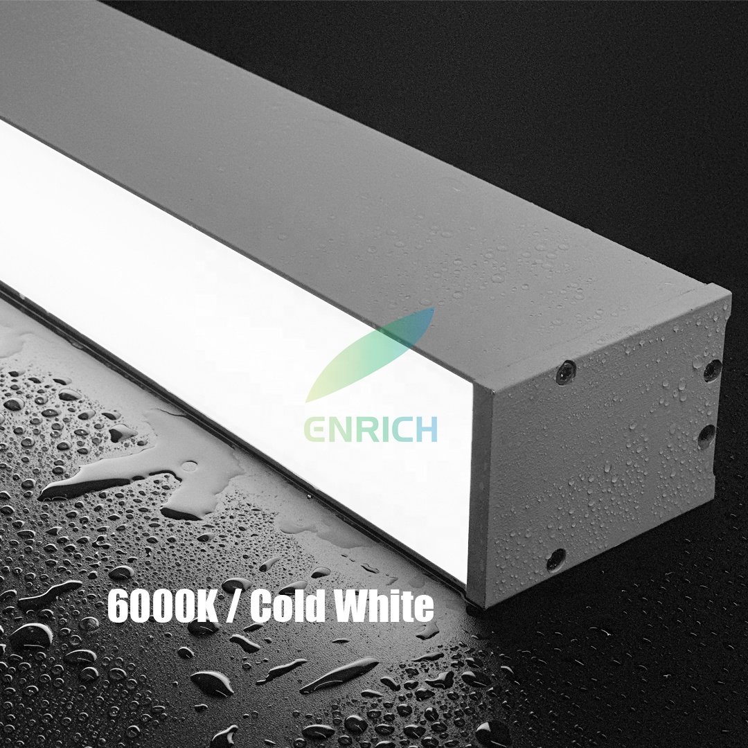 Waterproof IP67 LED Linear Chandelier Pendant Light Aluminum Housing 20W 40W 60W 80W 4000K LED Hanging Lamp