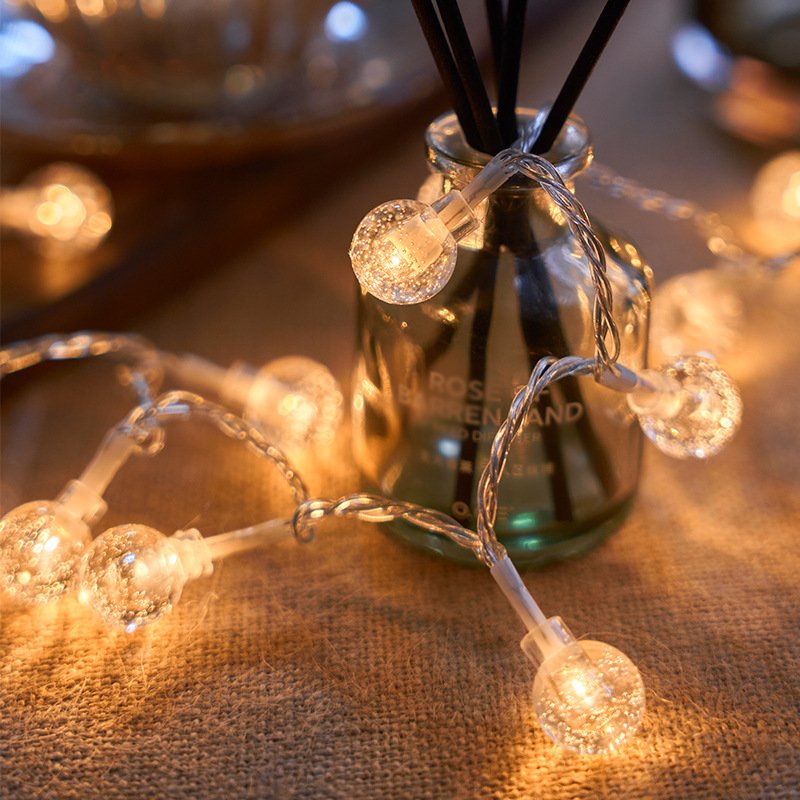 Outdoor Camping Solar LED Ball Lights String Decorative Lighting for Tent Ceiling Atmosphere String Lights