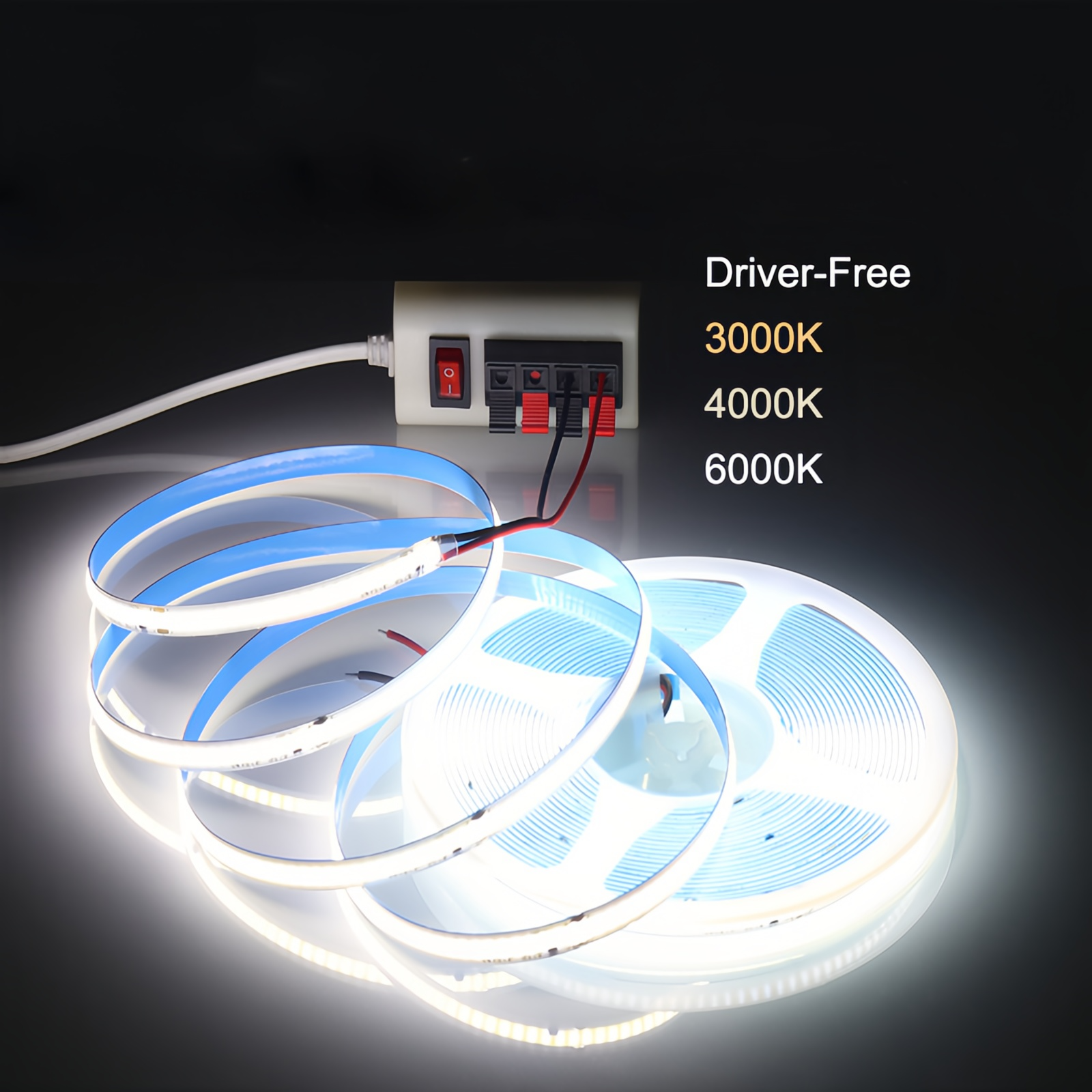 ShenZhen 110V 220V Cuttable Led Light Tape Ce Rohs Driver-Free LED Cob Strip Lights For Shopping Mall Home Decorations