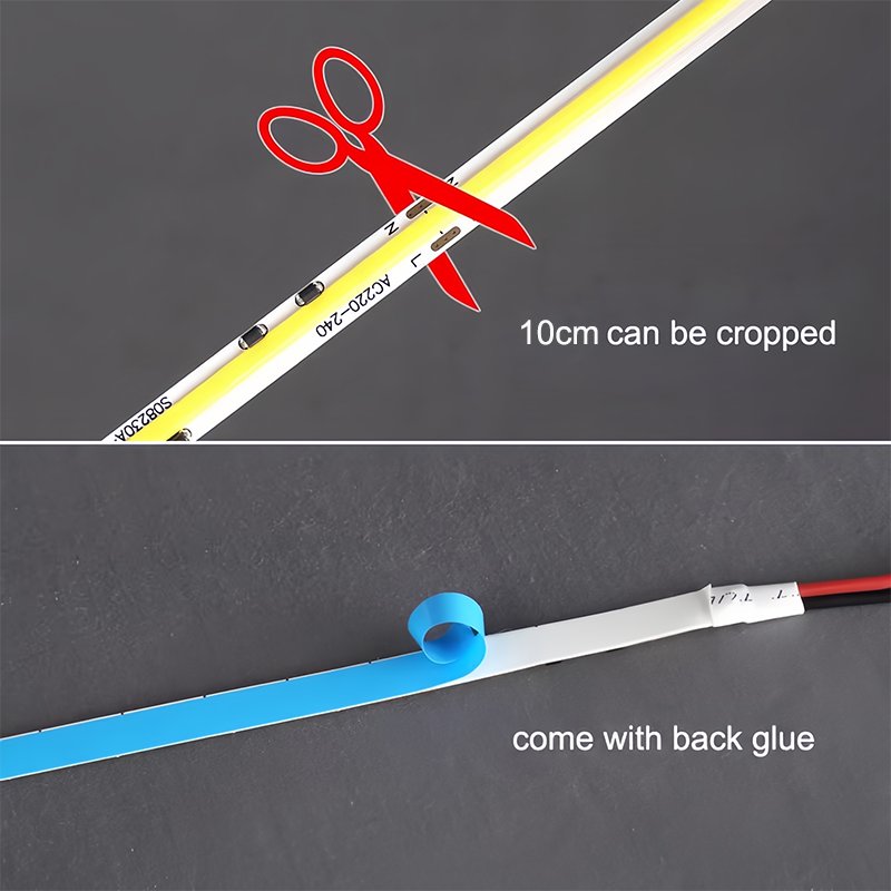 ShenZhen 110V 220V Cuttable Led Light Tape Ce Rohs Driver-Free LED Cob Strip Lights For Shopping Mall Home Decorations