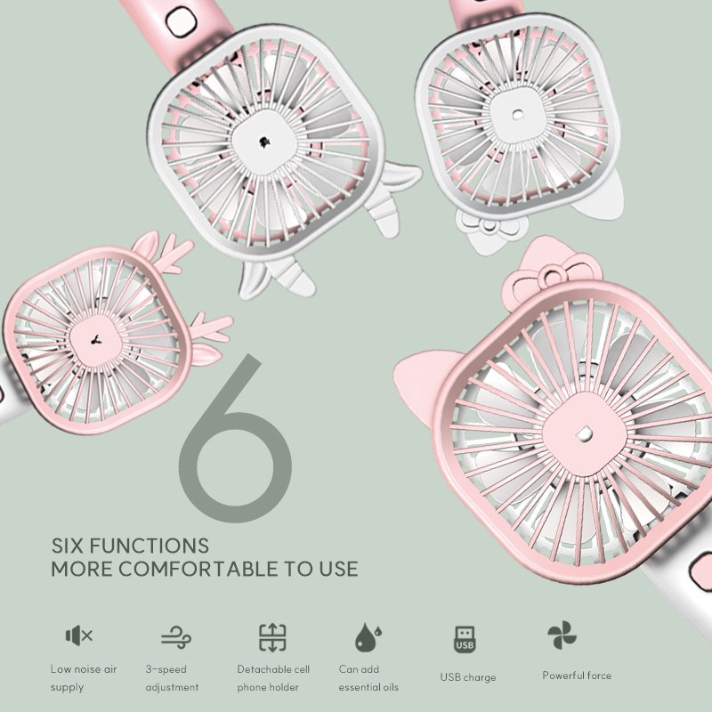 Mini portable hand held handheld fan cooling small usb rechargeable hanging neck standing electrical cute air cooler fans