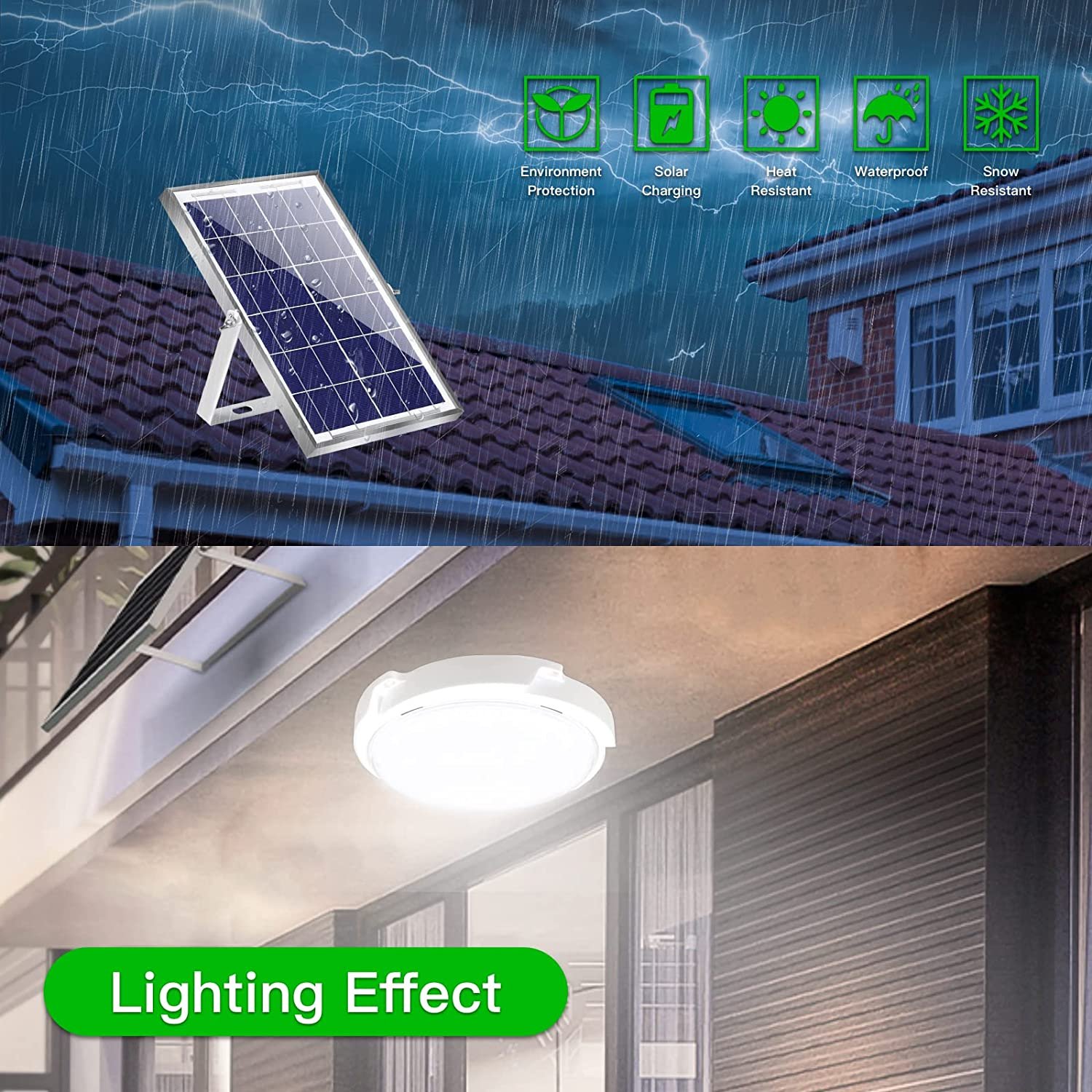 Factory Solar Indoor Ceiling Light with Solar Panel Remote Control Indoor Solar Light Home House 100w 200w 300w 500w 800w