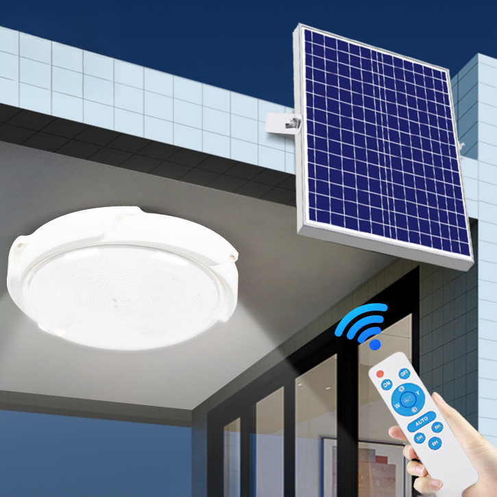 Solar garden light household three-proof ceiling light new remote control corridor aisle light LED garage