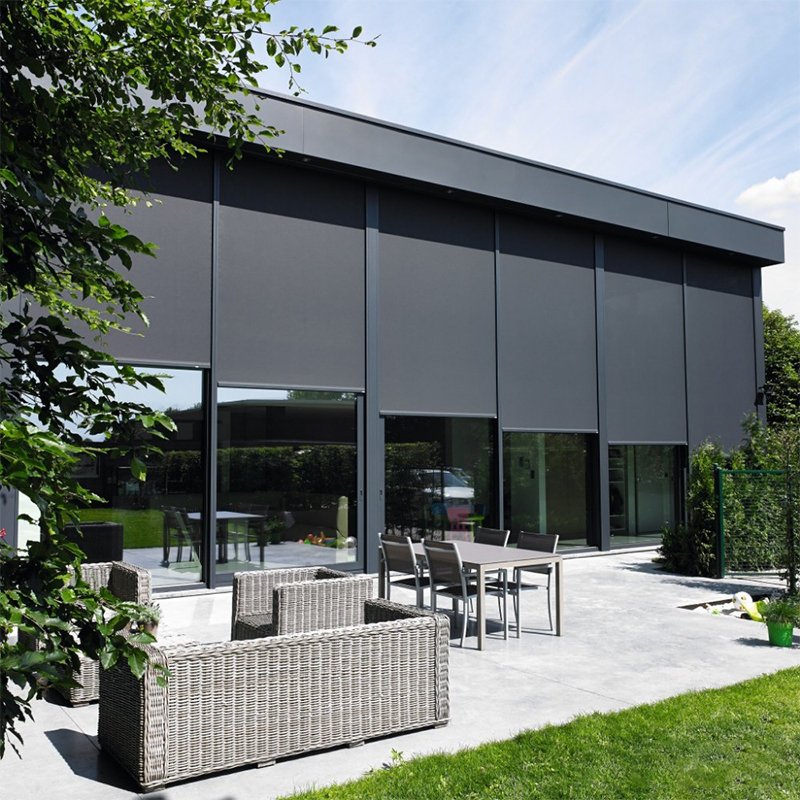 Outdoor Window Blinds Electric Remote Control, Outdoor Storm Roller Shade, Remote Roller Blind Outdoor