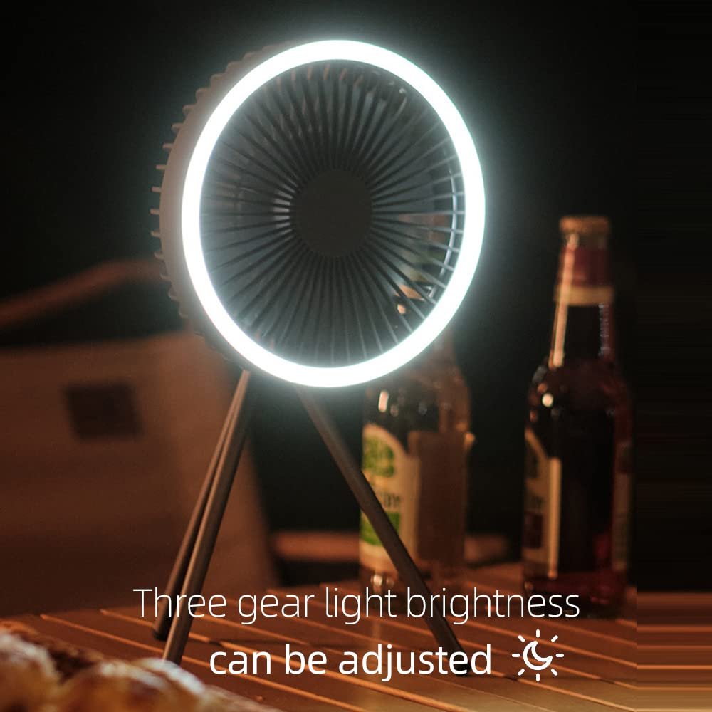 Hanging dual-purpose tripod outdoor fan light USB camping tent portable small ceiling fan camping fan
