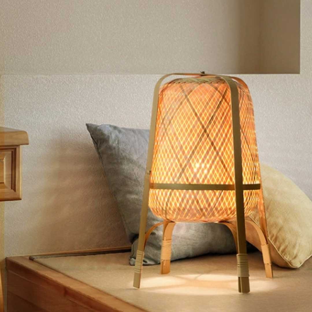 Modern Handmade Wicker Bamboo Shade Retro Lighting Hanging Ceiling Lamp Woven Chandelier Pendant Light for Home Use