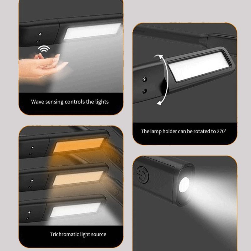OEM Logo Custom Aixinpin LED Neck Reading Light 3 Colors/Brightness Adjustable Rechargeable Neck Book Reading Light Fishing Lamp