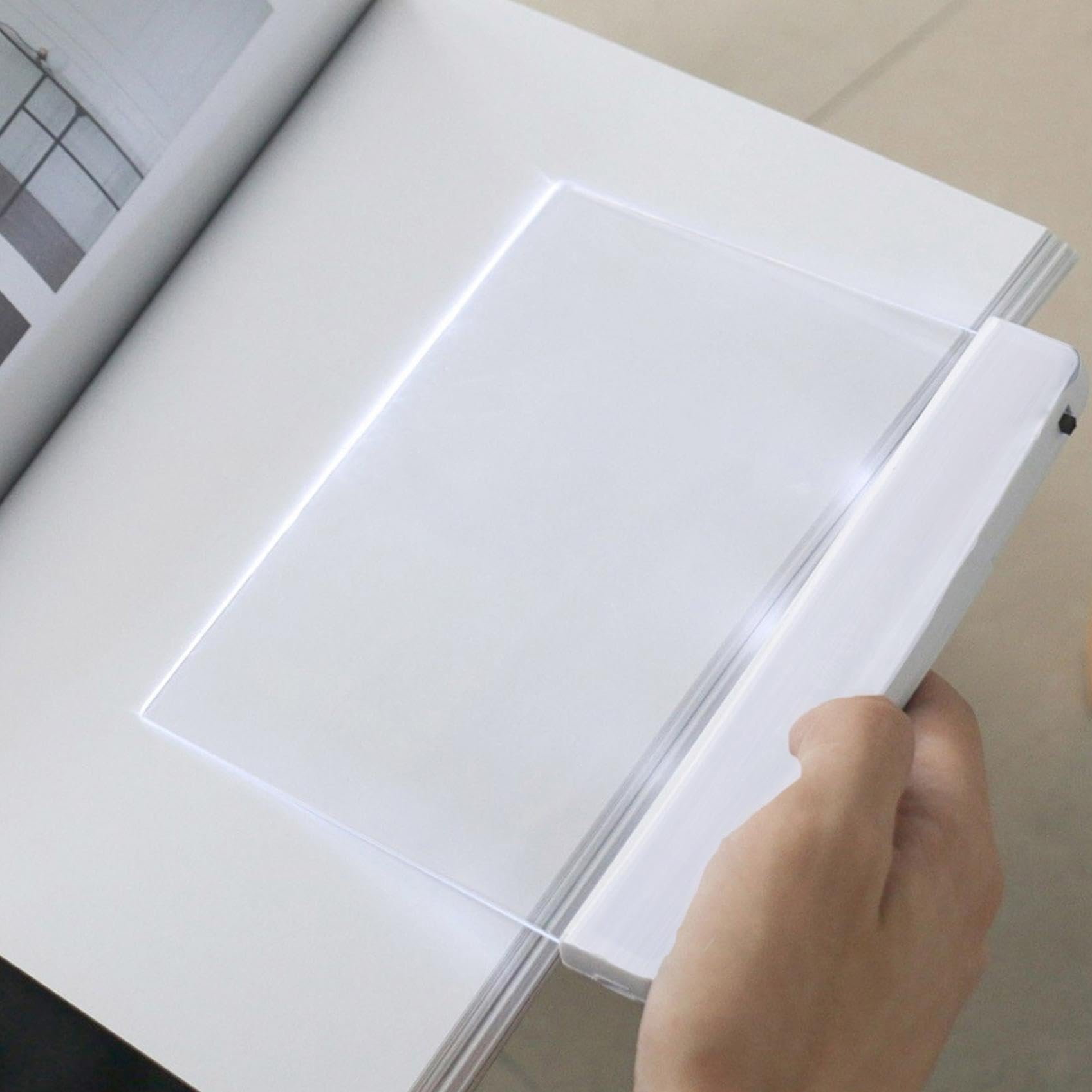 Home Flat Book Lights for Reading at Night in Bed Clear LED Book Page Light Flat Light for Reading in Bed at Night