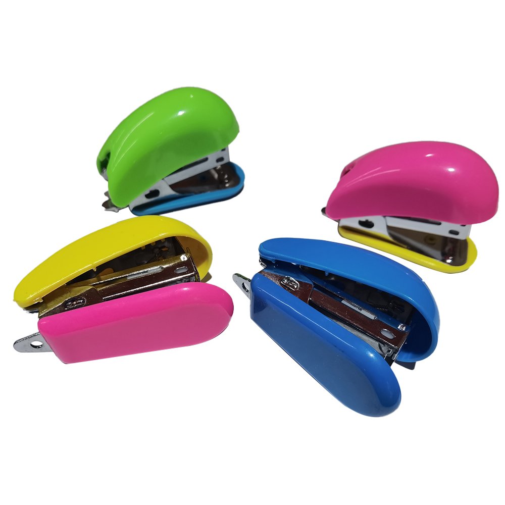 Wholesale manual mini paper stapler light multi-color cute mini stapler