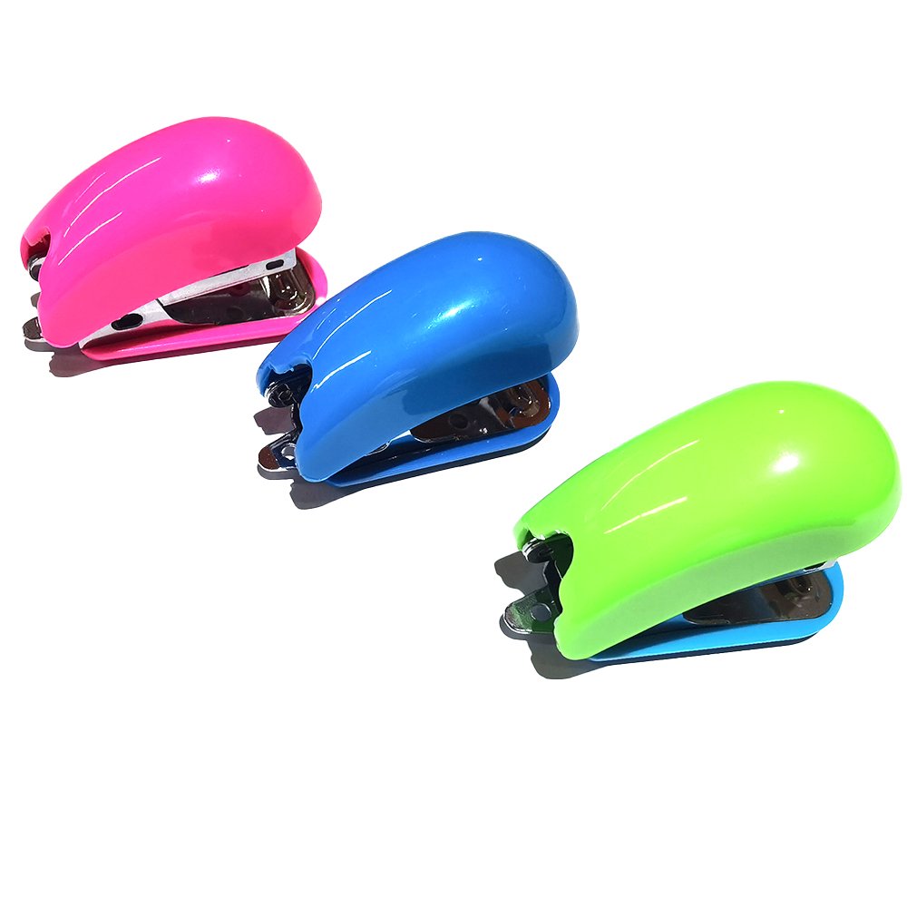 Wholesale manual mini paper stapler light multi-color cute mini stapler