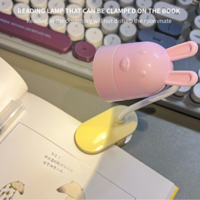 Cute Deer Bear Colorful Shape Desktop Reading Book Clip Light Desk Night Lamp For Children