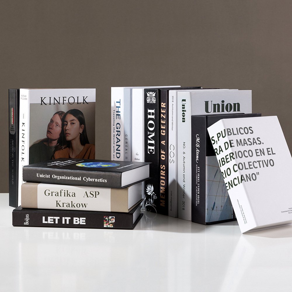 Wholesale Book Shelf Decor caja decoracion de hogar Books Boxes False box Faux Books for Simulation Home Decoration stack