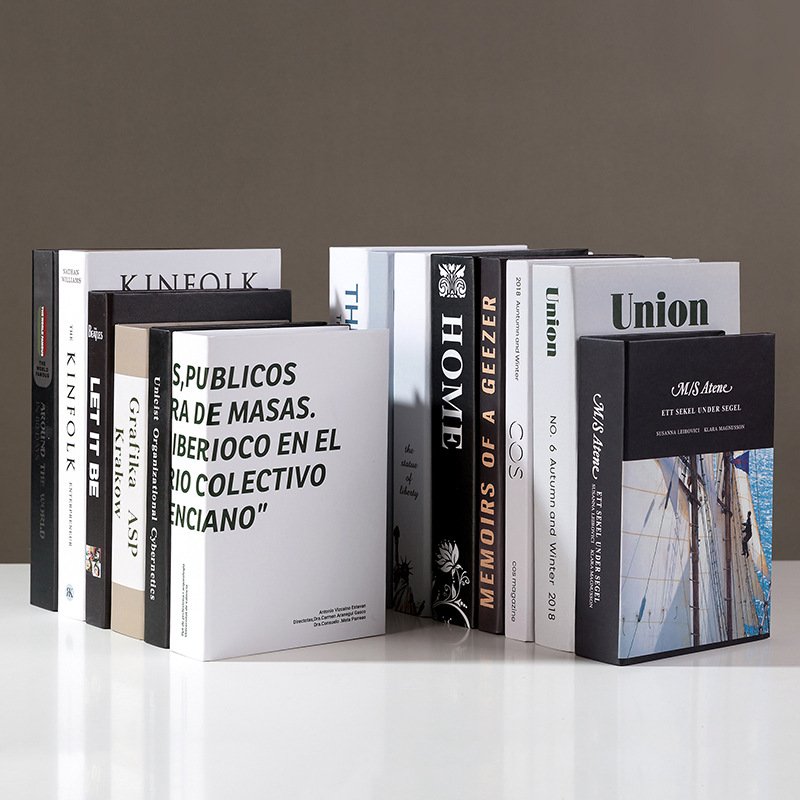 Wholesale Book Shelf Decor caja decoracion de hogar Books Boxes False box Faux Books for Simulation Home Decoration stack