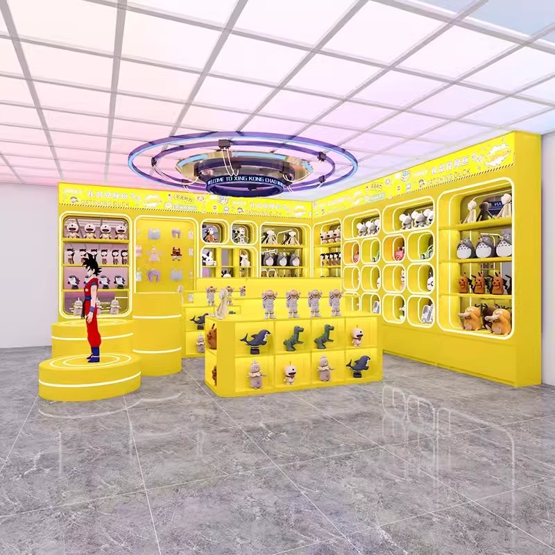 Meicheng Customized Whole Toy Store Shelves Display Cabinet Gift Showcase Display Rack Hand Model Cabinet Boutique Display Stand