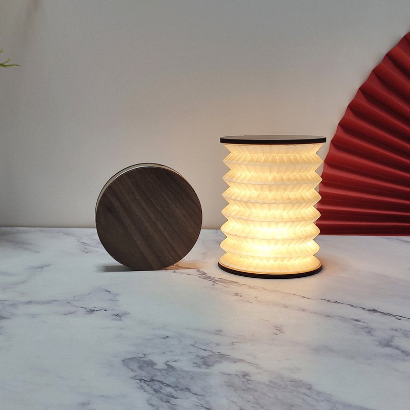 Led Creative Folding Roundl USB Rechargeable Night Book Light As Gift For Kids Friend Holiday Party Bedroom Desk Table Decor