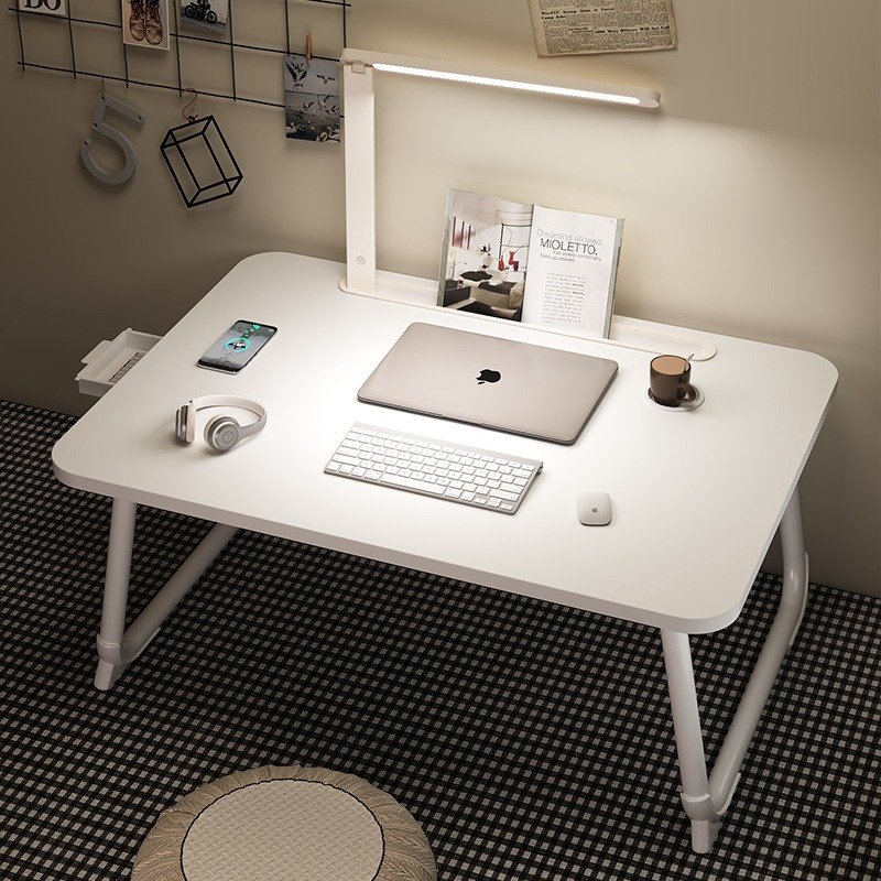 Laptop Desk With Reading Light University Dormitory Bed Table Home Study Work Mini Desk