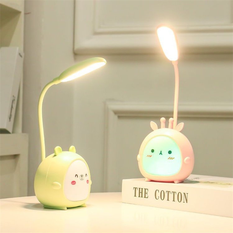 Cheap price cartoon animals cute pet usb rechargeable desk dormitory reading eye protection bedroom led table lamps