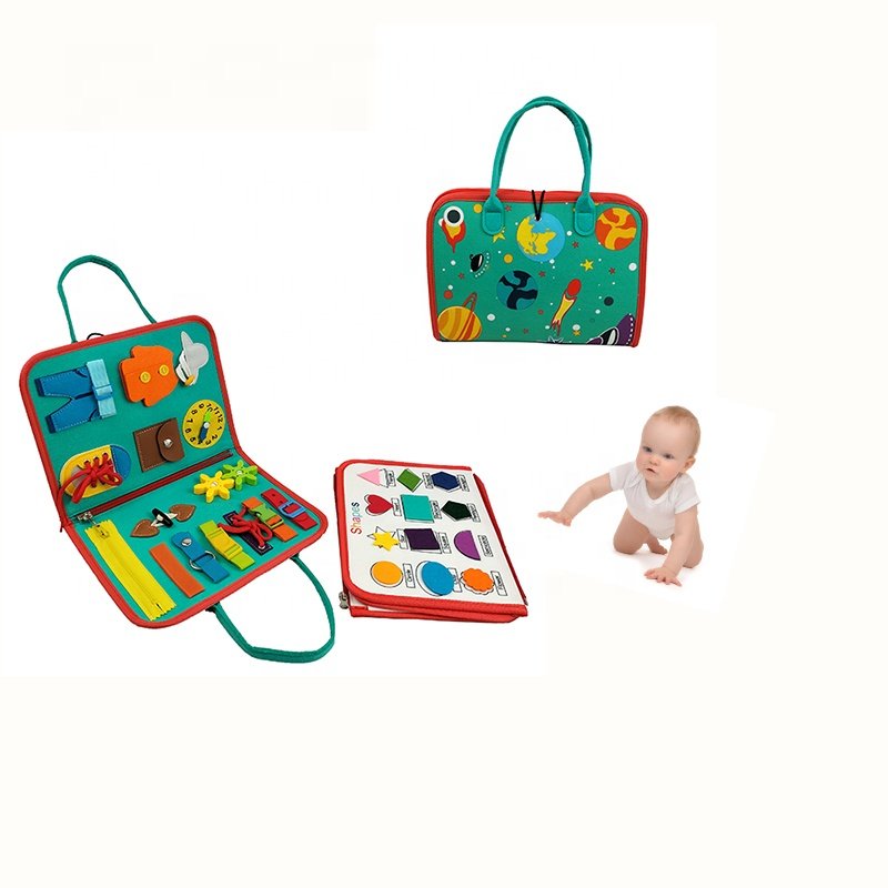 High Quality Materials Children Early Educational Learning Toys Busy Board Stand With Letters and Numbers Customisable Books