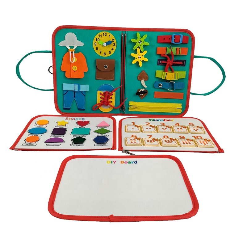 High Quality Materials Children Early Educational Learning Toys Busy Board Stand With Letters and Numbers Customisable Books