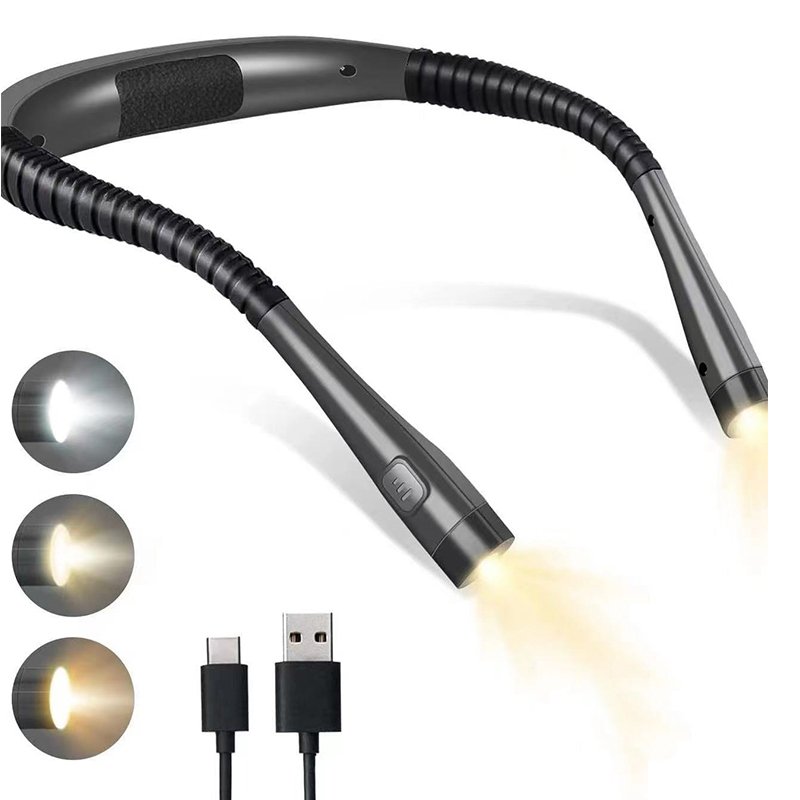 Adjustment goose neck reading lamp USB rechargeable 3W reading light for neck