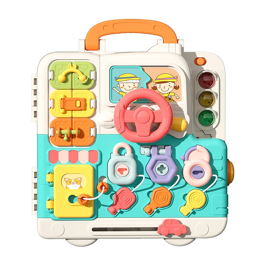 new best selling early educational Montessori toys light up musical puzzle plastic funny busy books for toddlers baby children