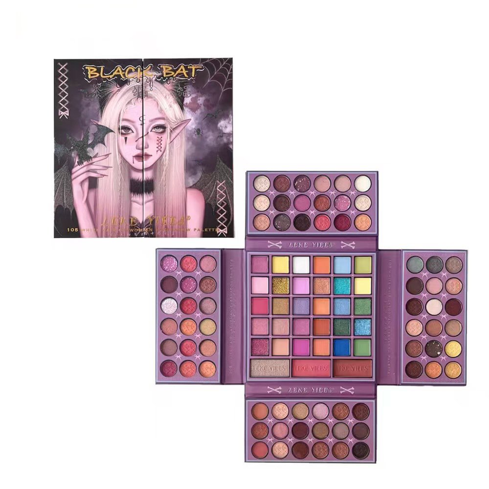 New Arrival Eyeshadow Book Makeup Halloween Eye Shadow Palette Colorful Glitter Shimmer Matte Multiple Use Eyeshadow