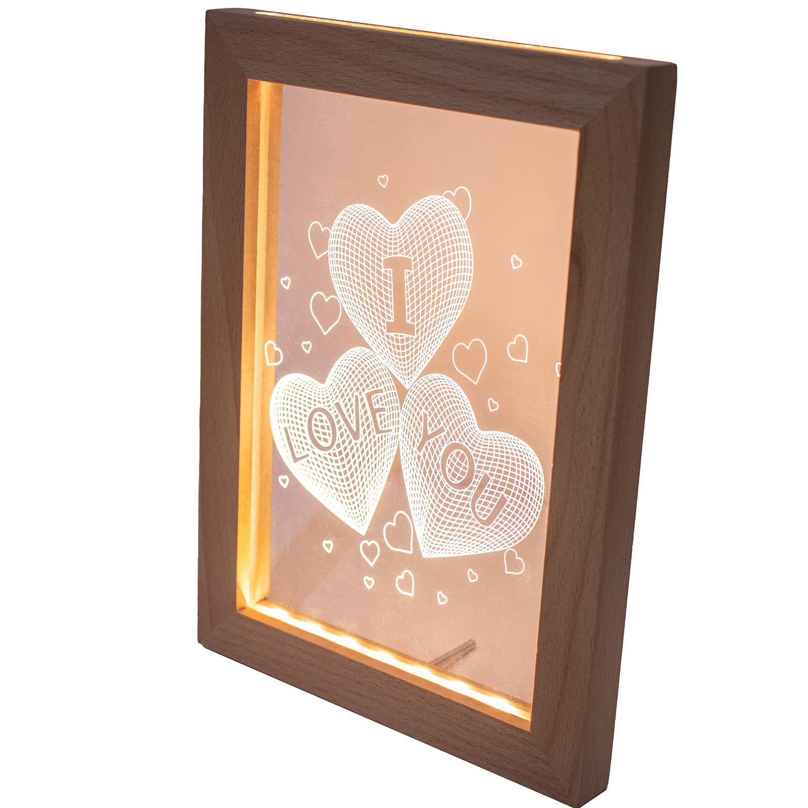 design transparent customised customized book party children's square baby molding set logo personalized clear led photo frame
