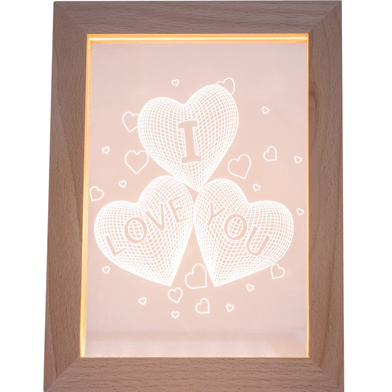 design transparent customised customized book party children's square baby molding set logo personalized clear led photo frame