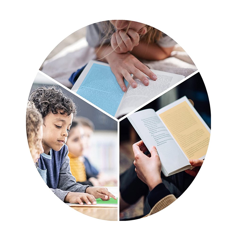 Custom Dyslexia Tools for Kids Dyslexia Reading Strips Colored Overlays for Dyslexia Transparency Reading Guide Strips for Kids