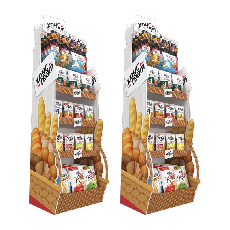 Water Proof PVC Pop Floor Display Stand Shelf for Promotion