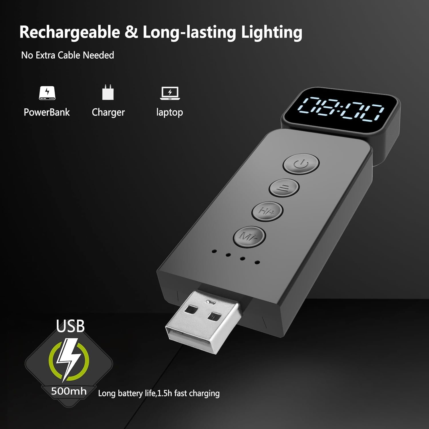 USB Rechargeable light for book Brightness Adjustable LED Clip on Book Light Eye Care Book Lamp