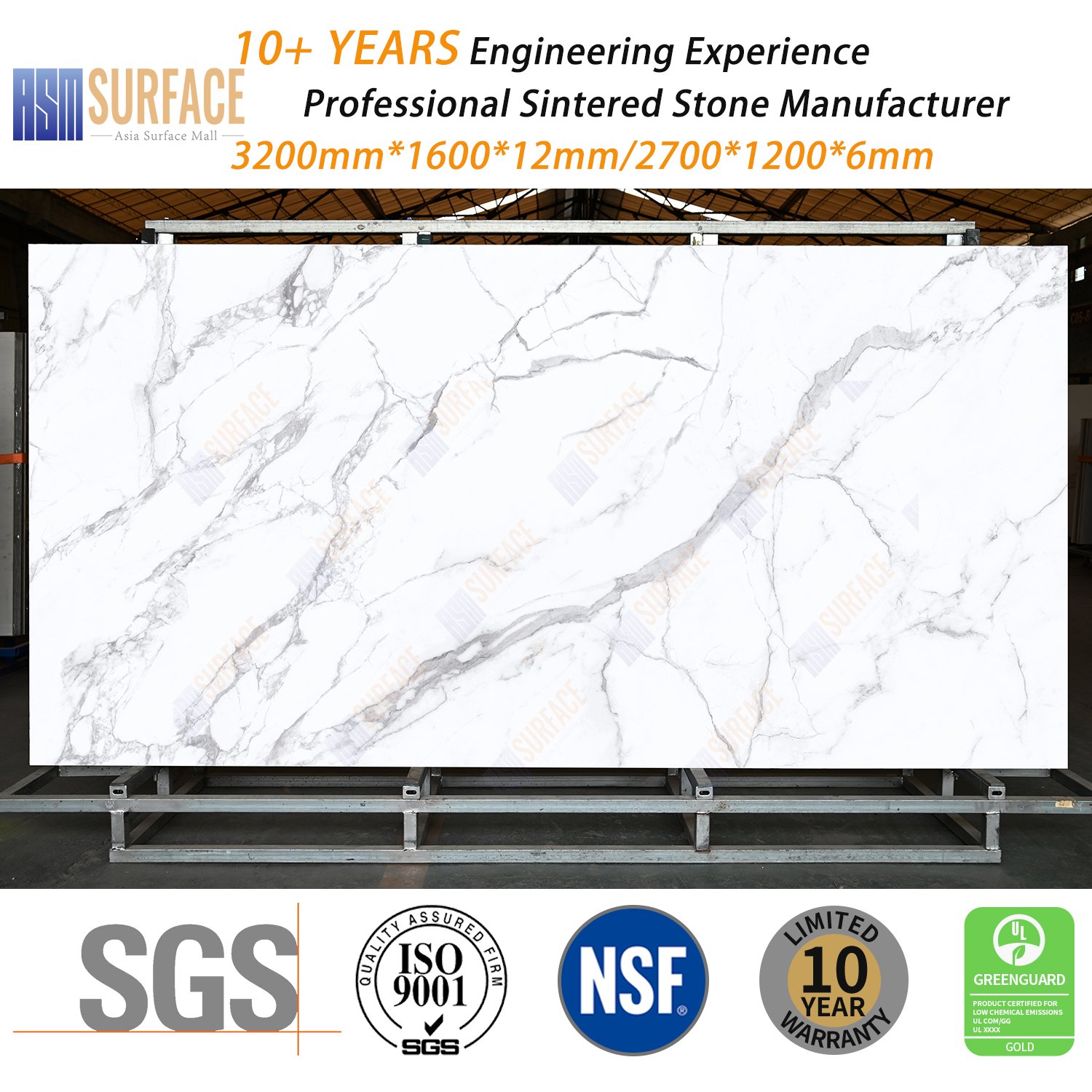 Wholesale silky surface statuario white large format porcelain tiles 3200*1600*12mm large size porcelain slab