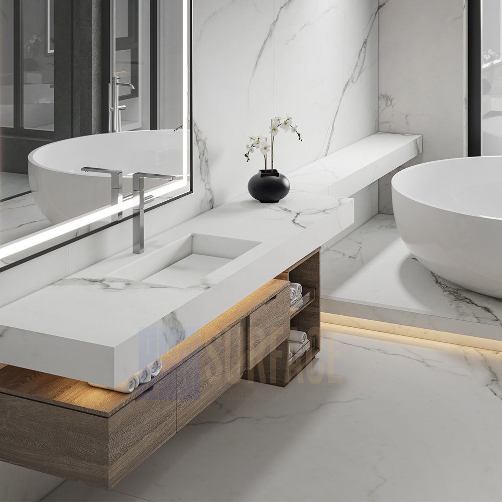 Wholesale silky surface statuario white large format porcelain tiles 3200*1600*12mm large size porcelain slab