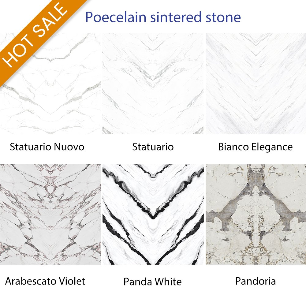 Wholesale silky surface statuario white large format porcelain tiles 3200*1600*12mm large size porcelain slab