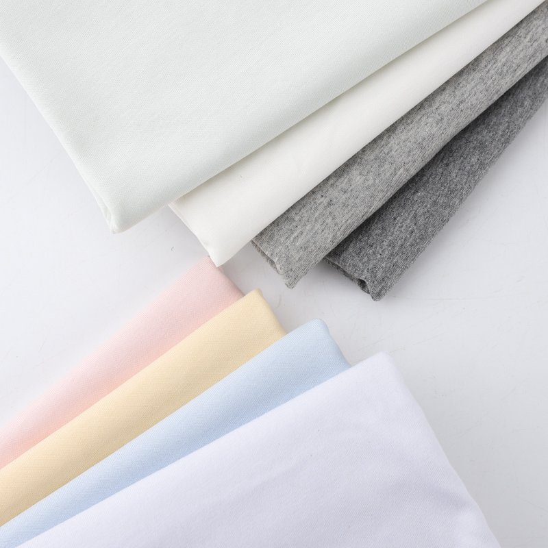 organic cotton jersey fabric 32S 140gsm knit fabric in stock GOTS certificate