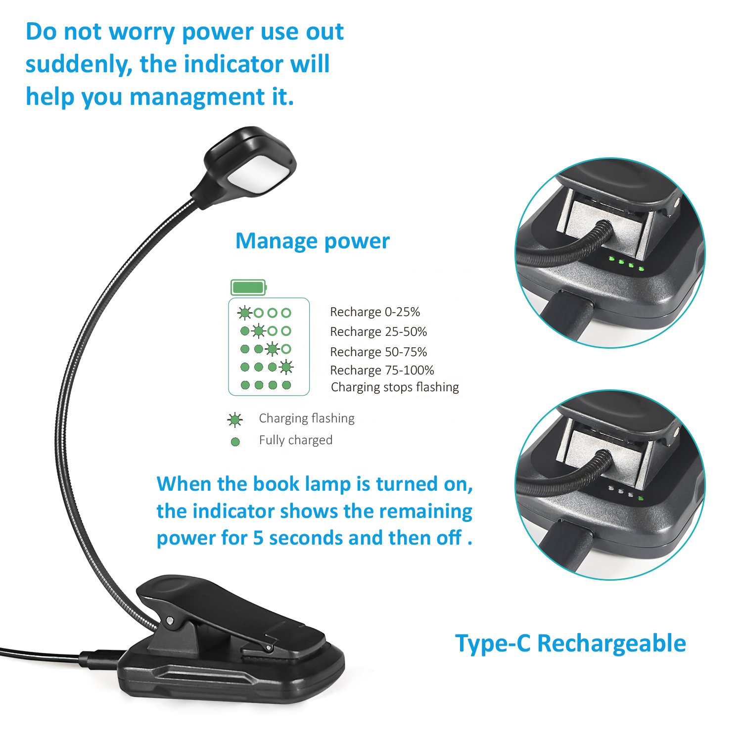 Professional Factory Book Light Night Lamp Book Reading Light