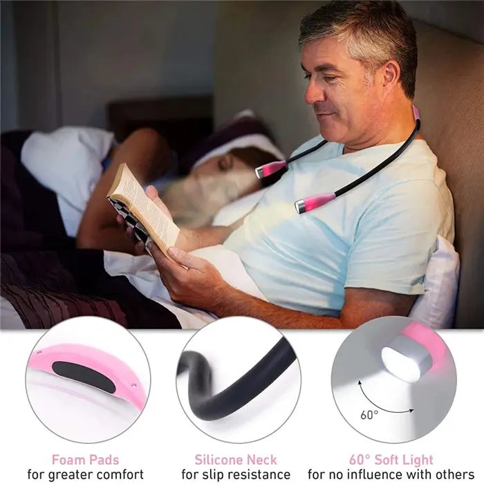 Rechargeable U Shaped Flexible LED Book Neck Reading Light Hands Free Led Neck Lights for Sale at Best Prices