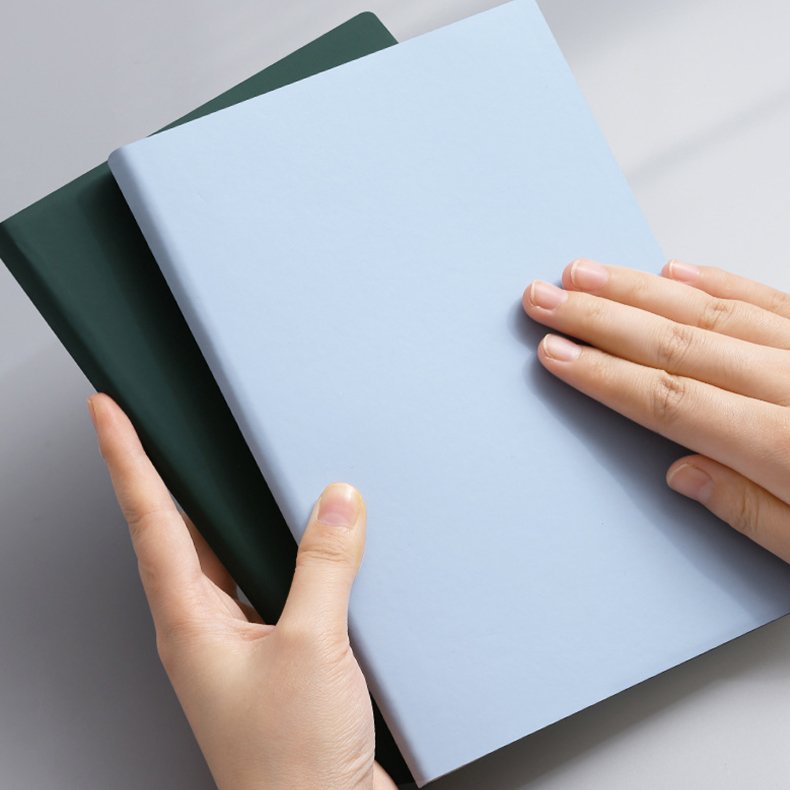Custom Office School Supplies Colorful PU Leather Soft Cover A5 Student book Diary Notebook