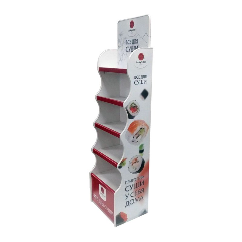 Cute Print Customized Size and Shape Supermarket Book Snack Socks Bottle Water PVC Display Stand