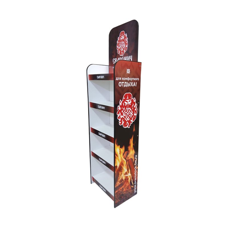 Cute Print Customized Size and Shape Supermarket Book Snack Socks Bottle Water PVC Display Stand