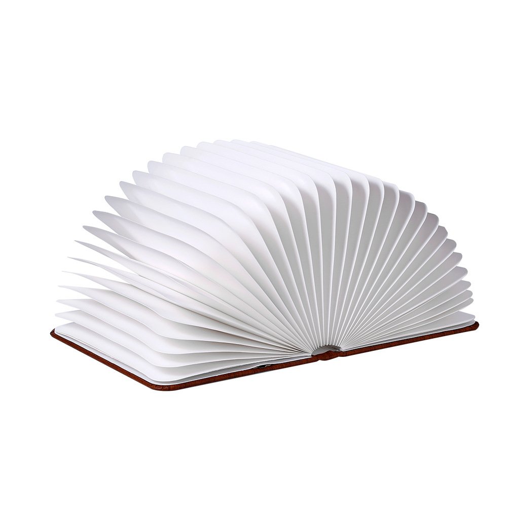 Cross-Border wood grain Book Lamp creative gift page folding LED wood book lamp gift USB charging night light
