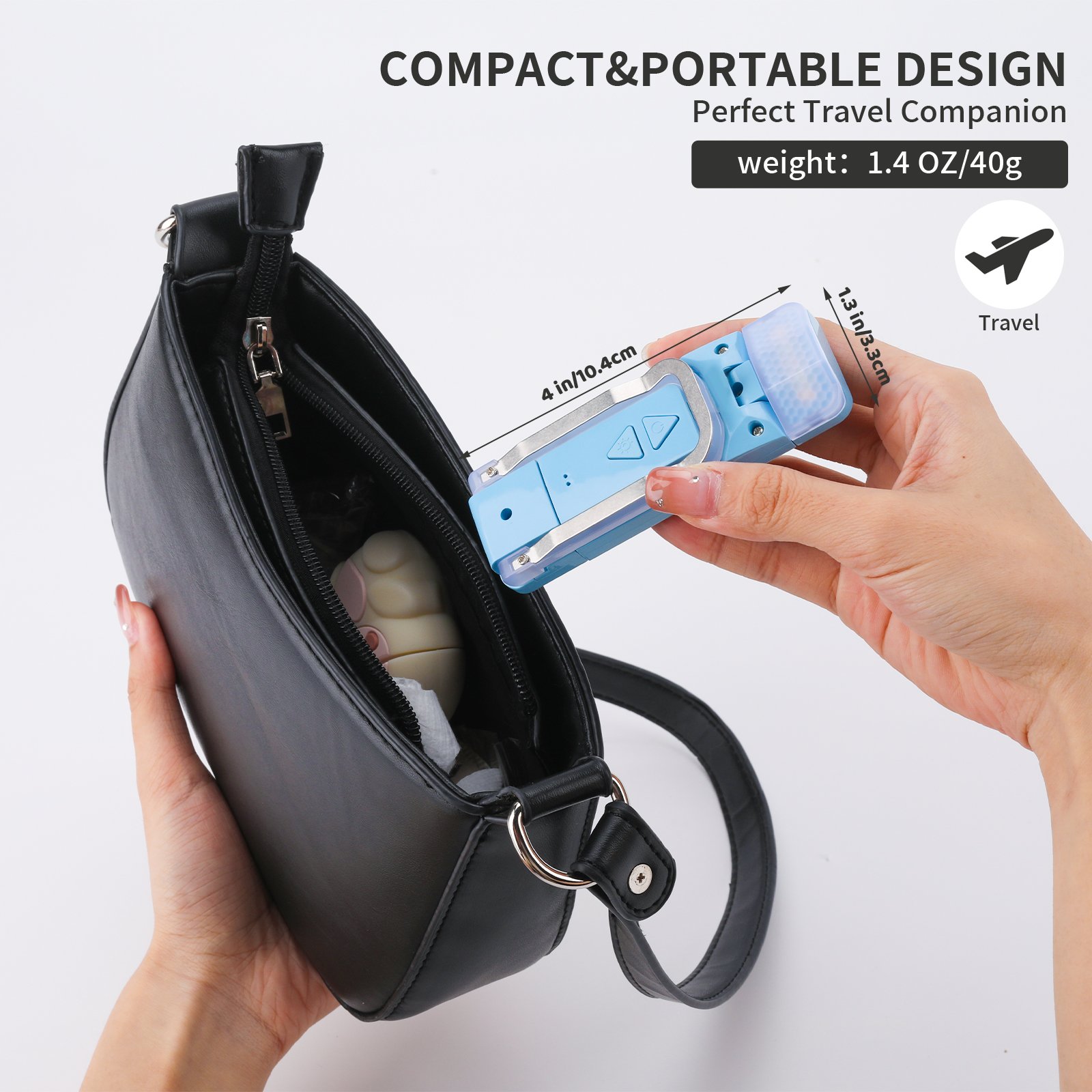 Portable Mini LED Reading Light Long-Lasting Rechargeable Bookmark with White Shade Eye Care Clip-on Book Light