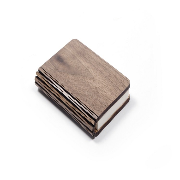 USB Rechargeable Wooden flexible Creative LED Book Light Portable Magnetic Wooden Night Light Reading Desk Lamps