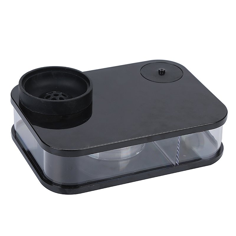 Wholesale Narguile Acrylic Portable LED Hookah Set Square Hookah Shisha Box With LED Chicha Sheesha Book Hookah