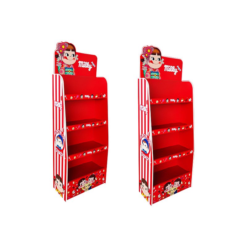 PVC Foam Shelf Hanging Hooks Food Cardboard Pallet Floor Display Stand Rack for Mall Street